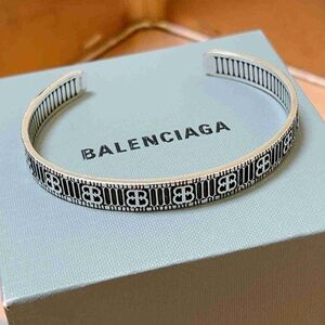 Balenciaga Monochrome Logo Bracelet